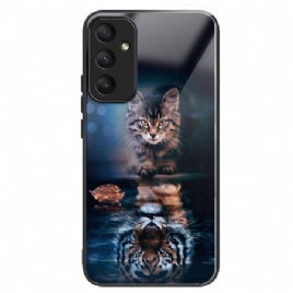 Deksel Samsung Galaxy A55 5g Katt Og Tiger Herdet Glass