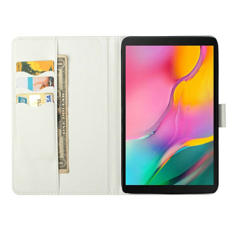 Folio Deksel Til Samsung Galaxy Tab A 10.1 (2019) Marmorlysflekker