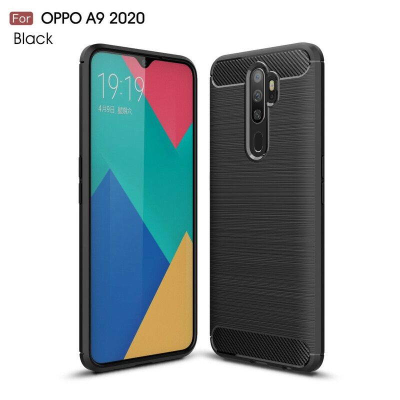 Deksel Til Oppo A9 2020 / A5 2020 Børstet Karbonfiber