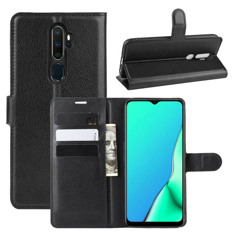 Folio Deksel Til Oppo A9 2020 / A5 2020 Faux Leather Litchi