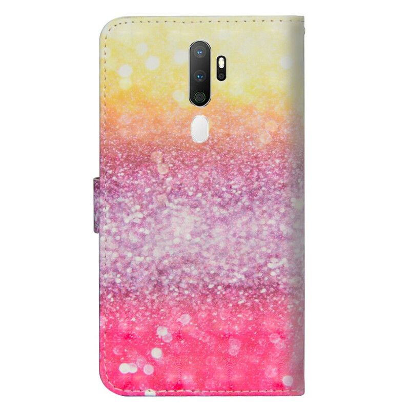 Folio Deksel Til Oppo A9 2020 / A5 2020 Magenta Glittergradient