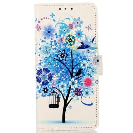 Folio Deksel Til Samsung Galaxy M33 5G Blomstrende Tre