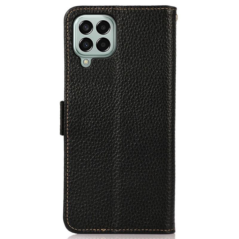 Folio Deksel Til Samsung Galaxy M33 5G Litchi Leather Khazneh Rfid