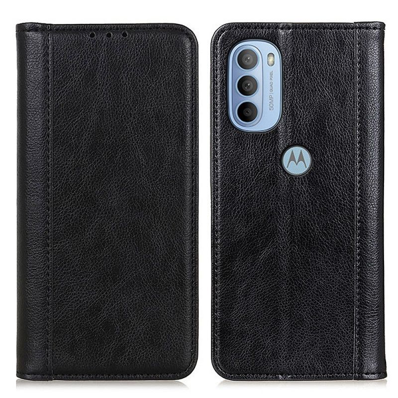 Beskyttelse Deksel Til Moto G31 / Moto G41 Folio Deksel Elegance Split Litchi Leather