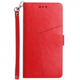 Folio Deksel Til Moto G31 / Moto G41 Geo Y Design Leather Style