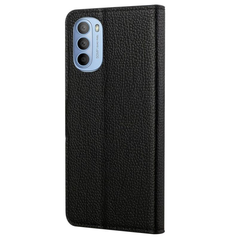 Folio Deksel Til Moto G31 / Moto G41 Litchi Grain Leather Effect