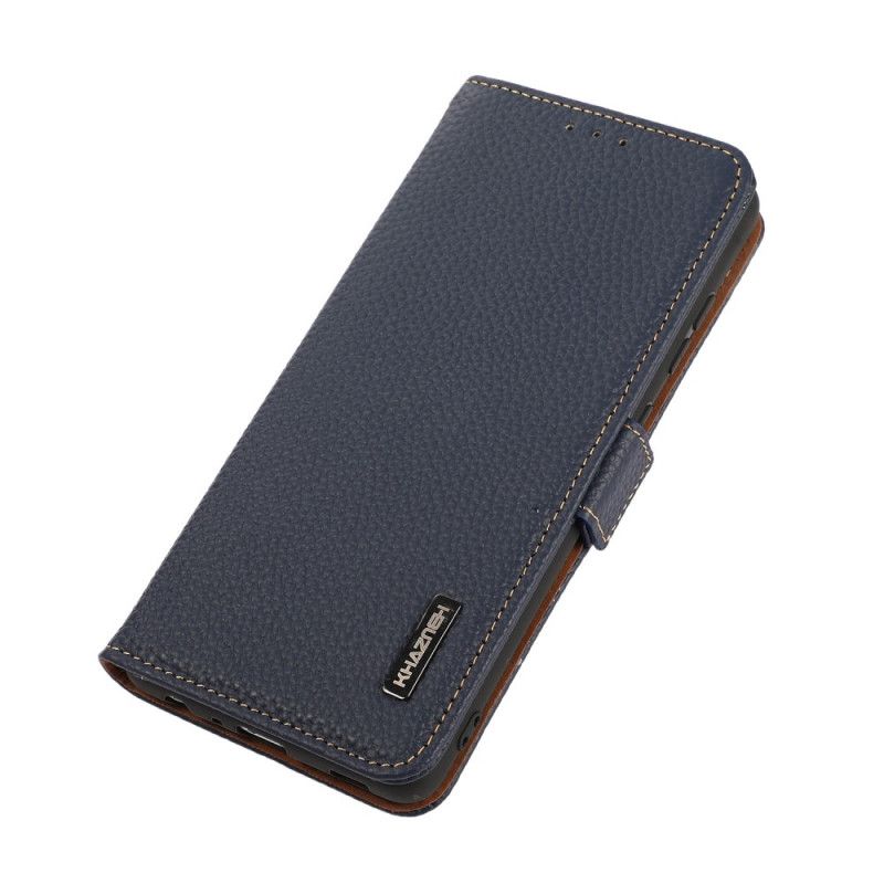 Folio Deksel Til Moto G31 / Moto G41 Litchi Leather Khazneh Rfid