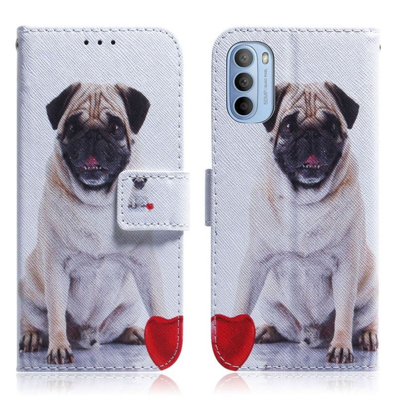 Folio Deksel Til Moto G31 / Moto G41 Pug Dog