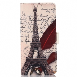 Lærdeksel Til Moto G31 / Moto G41 Poetens Eiffeltårn