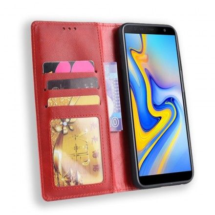 Beskyttelse Deksel Til Samsung Galaxy J6 Plus Folio Deksel Vintage Stilisert Skinneffekt