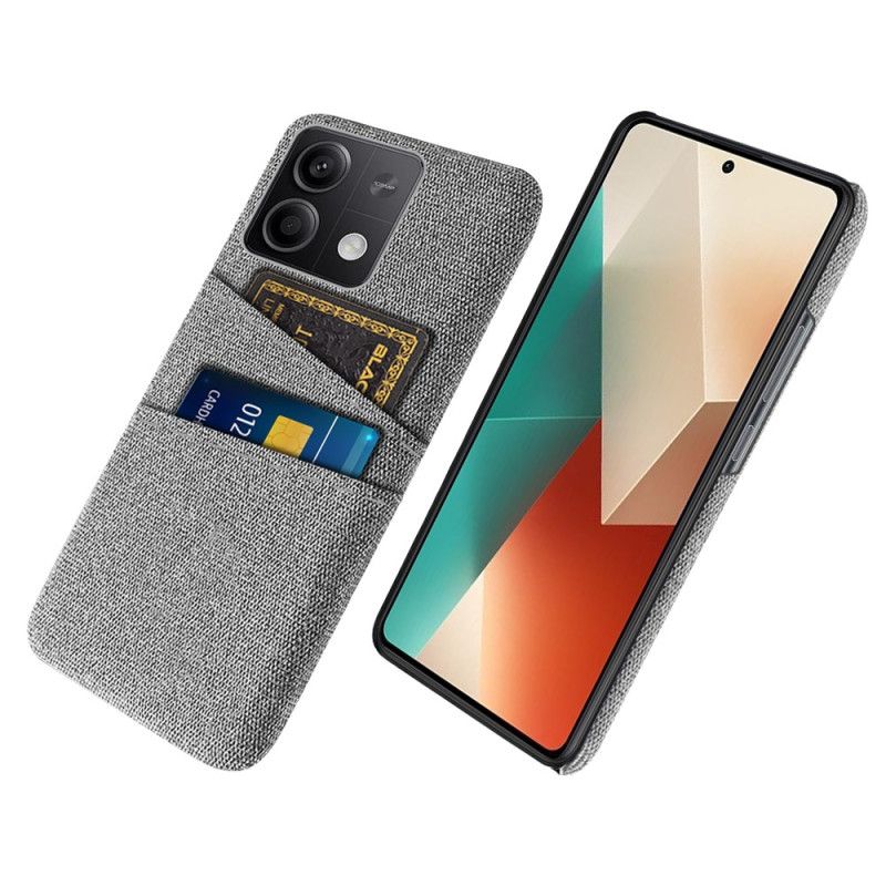 Deksel Xiaomi Redmi Note 13 5g Dobbel Kortholder I Stoff