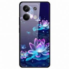 Deksel Xiaomi Redmi Note 13 5g Lysende Lotus Herdet Glass Beskyttelse Deksel