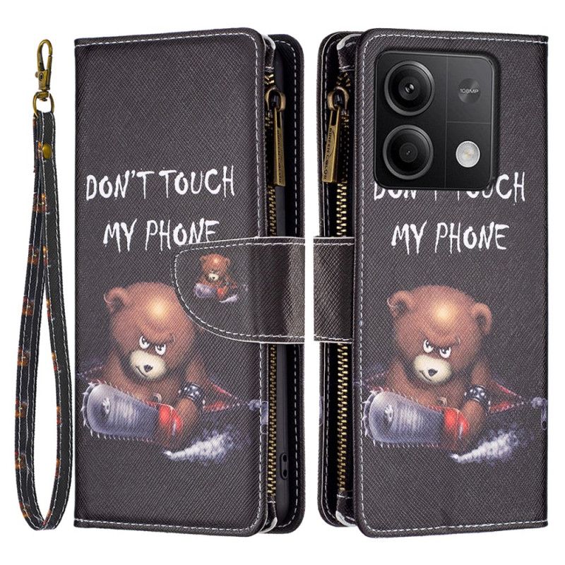 Folio Deksel Til Xiaomi Redmi Note 13 5g Dangerous Bear Lommebok Med Stropp