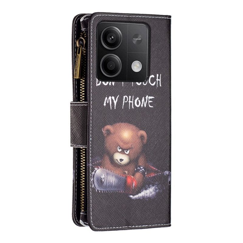 Folio Deksel Til Xiaomi Redmi Note 13 5g Dangerous Bear Lommebok Med Stropp