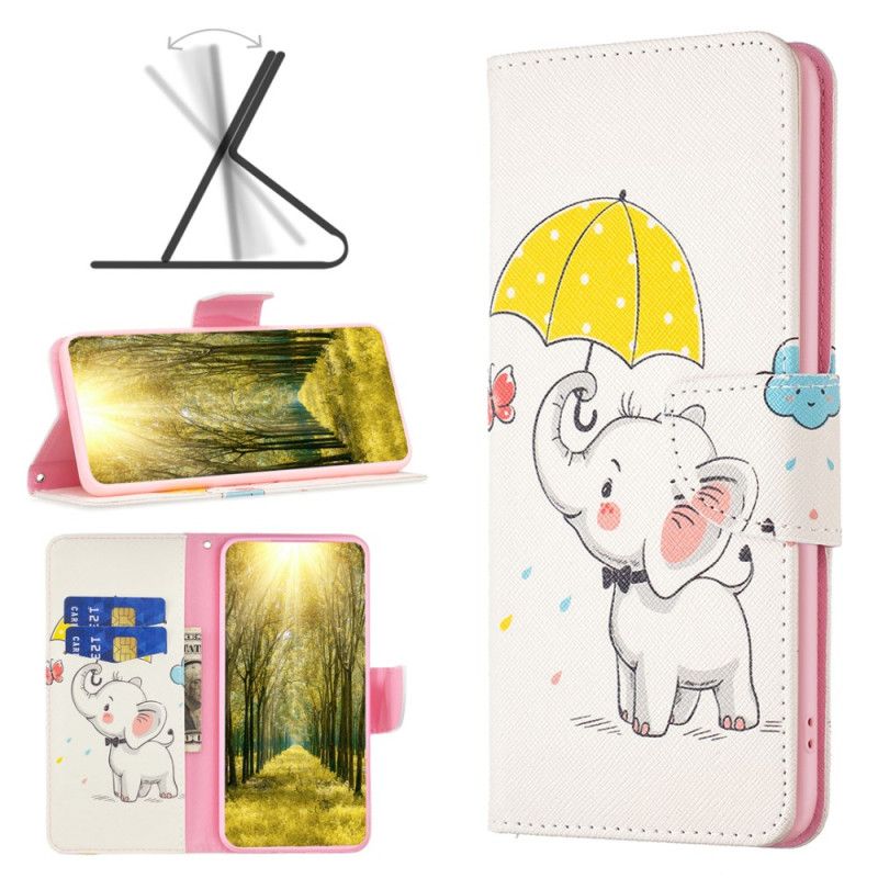 Folio Deksel Xiaomi Redmi Note 13 5g Paraply Og Elefant