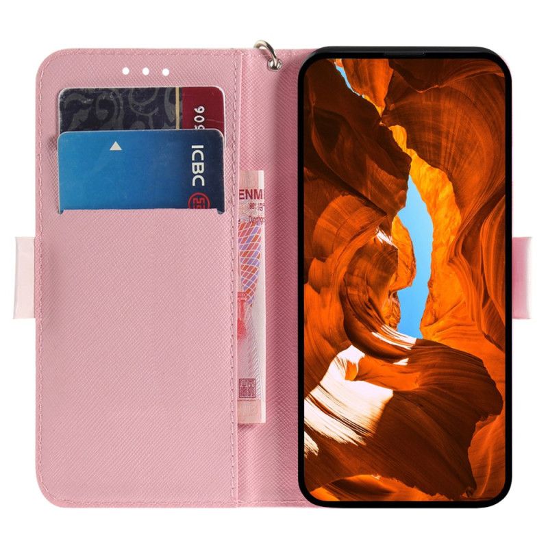 Folio Deksel Xiaomi Redmi Note 13 5g Stripete Magnolia Beskyttelse Deksel