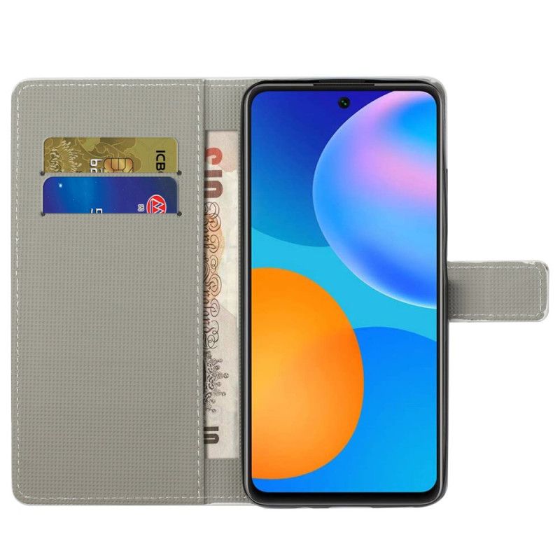 Lærdeksel Folio Deksel Xiaomi Redmi Note 13 5g Mobildeksel Uglemønster