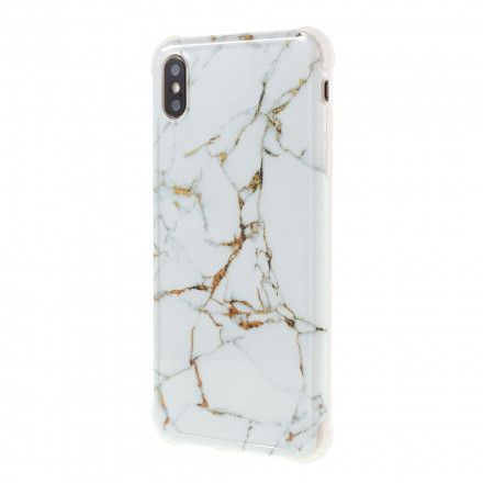 Deksel Til iPhone XS Max Forsterkede Hjørner I Marmorstil