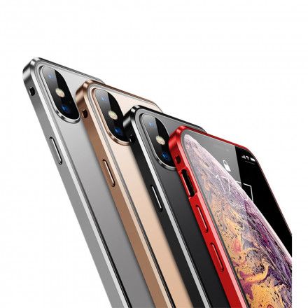 Deksel Til iPhone XS Max Herdet Glass Foran Og Bak