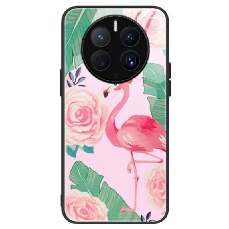 Deksel Til Huawei Mate 50 Pro Flamingo Herdet Glass