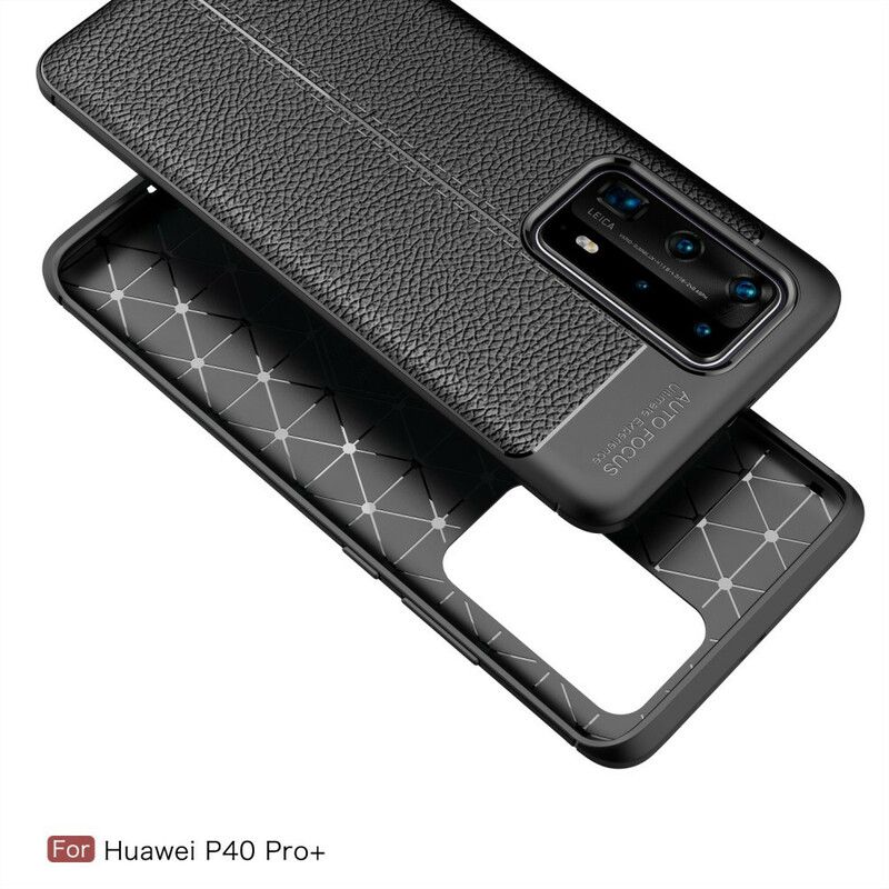 Deksel Til Huawei P40 Pro Plus Fleksibel Karbonfibertekstur