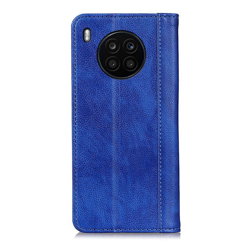 Beskyttelse Deksel Til Huawei Nova 8i / Honor 50 Lite Folio Deksel Elegance Split Litchi Leather