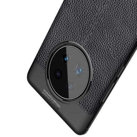 Deksel Til Huawei Mate 40 Pro Dobbel Linje Litchi Leather Effect