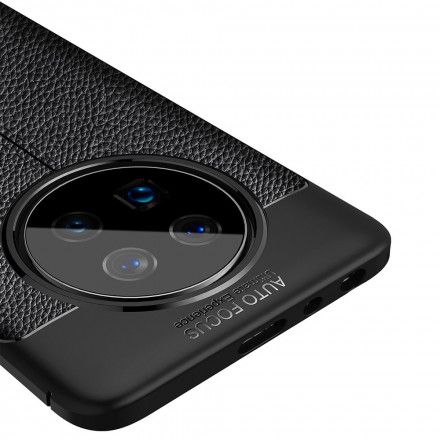 Deksel Til Huawei Mate 40 Pro Dobbel Linje Litchi Leather Effect