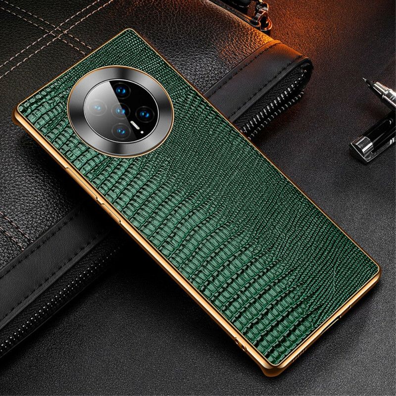 Deksel Til Huawei Mate 40 Pro Ekte Lizard Texture Leather