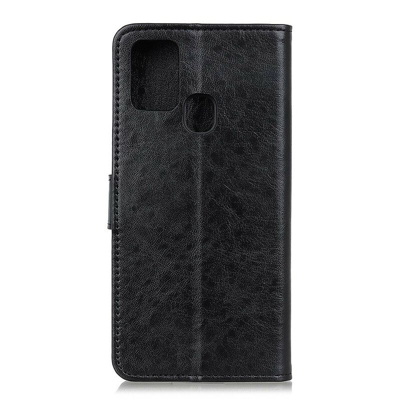 Lærdeksel Til Samsung Galaxy A21s Folio Deksel Skinny Leather Effect Front Klaff