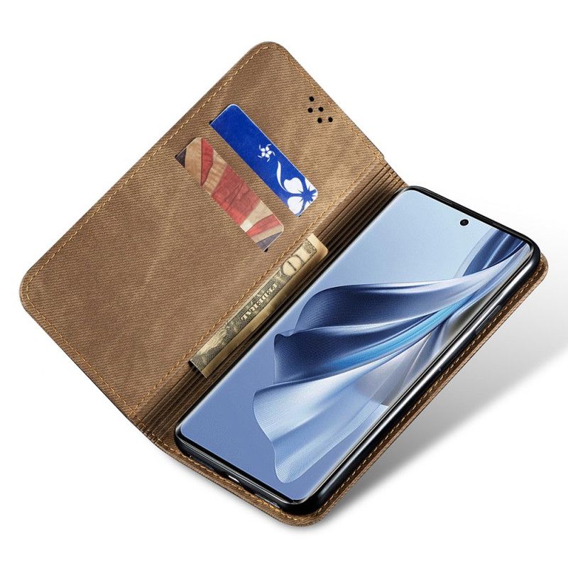 Etui Oppo Reno 11f 5g Jeansstoff Beskyttelse Deksel