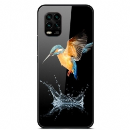 Deksel Til Xiaomi Mi 10 Lite Crown Bird Herdet Glass