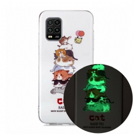 Deksel Til Xiaomi Mi 10 Lite Fluorescerende Katter