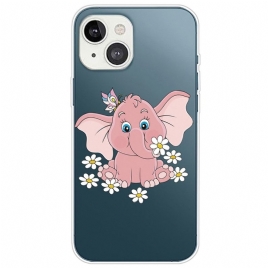 Deksel Til iPhone 14 Plus Pink Elephant Transparent