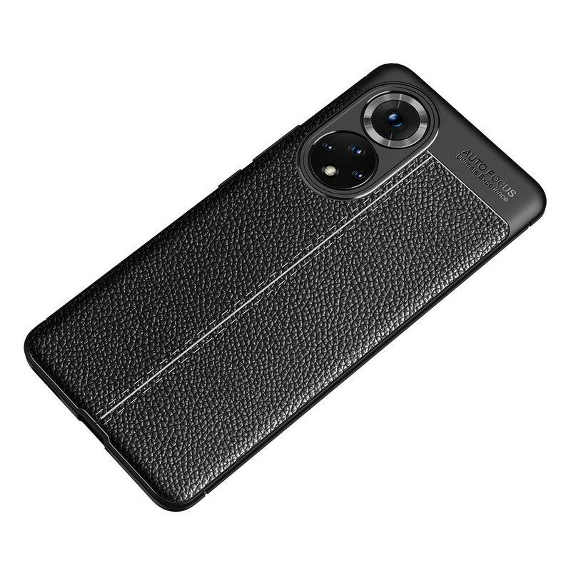 Deksel Til Honor 50 Dobbel Linje Litchi Leather Effect