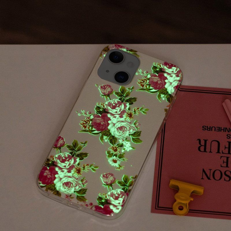 Deksel Til iPhone 15 Plus Fluorescerende Blomster