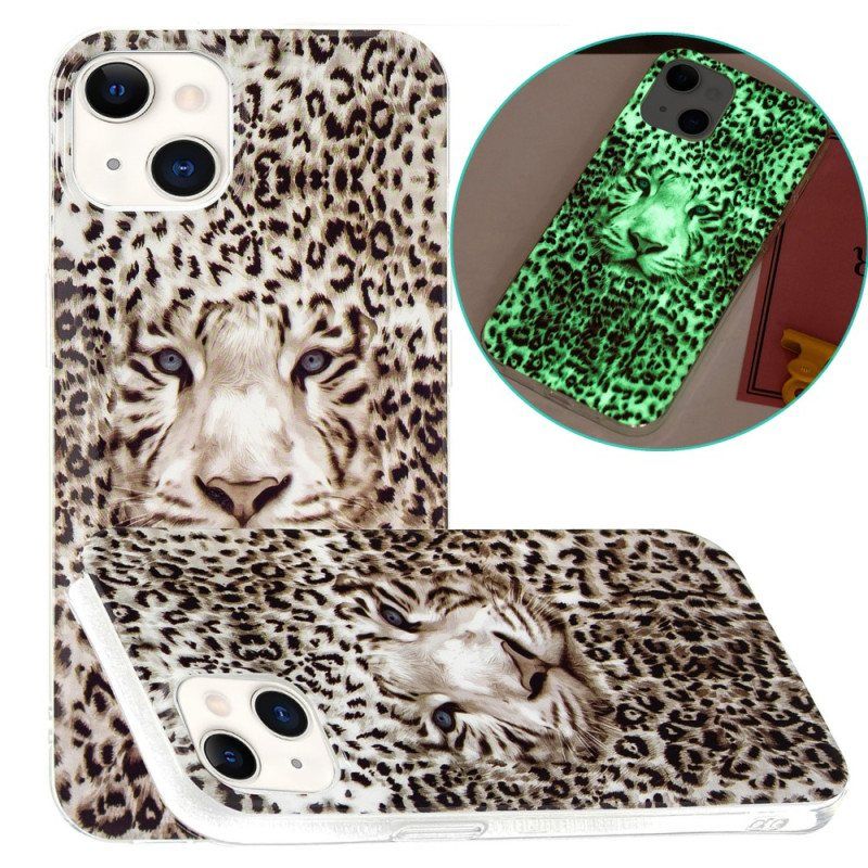 Deksel Til iPhone 15 Plus Fluorescerende Leopard