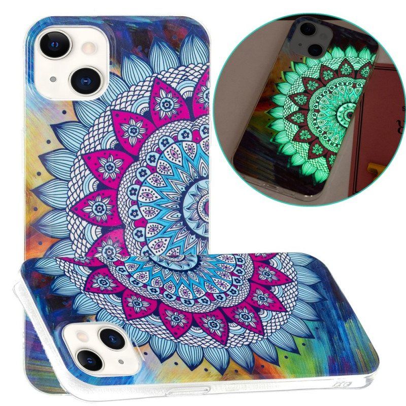 Deksel Til iPhone 15 Plus Fluorescerende Mandala