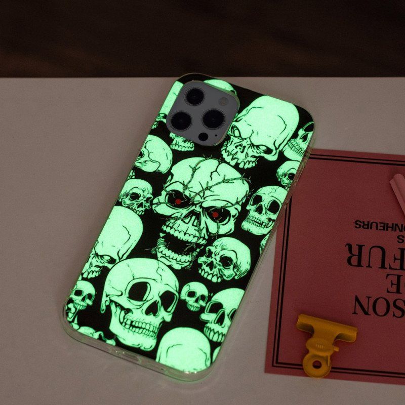 Deksel Til iPhone 15 Pro Fluorescerende Hodeskalle