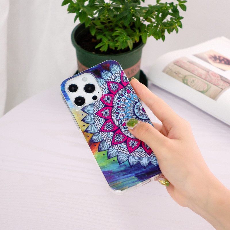 Deksel Til iPhone 15 Pro Max Fluorescerende Mandala