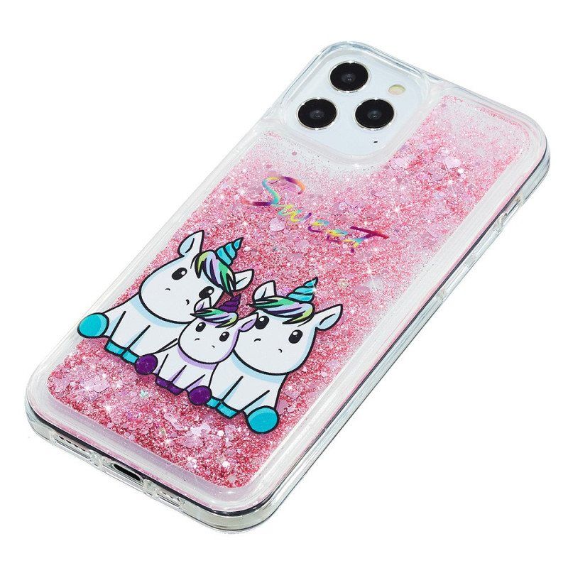 Deksel Til iPhone 15 Pro Unicorn Glitter