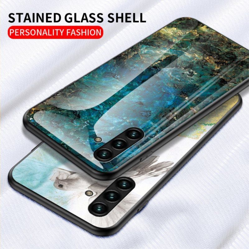 Deksel Til Samsung Galaxy A13 5G / A04s Marmor Herdet Glass