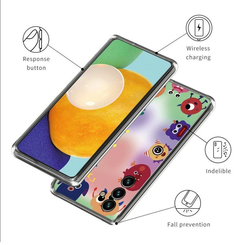 Deksel Til Samsung Galaxy A14 / A14 5G Fleksible Små Monstre