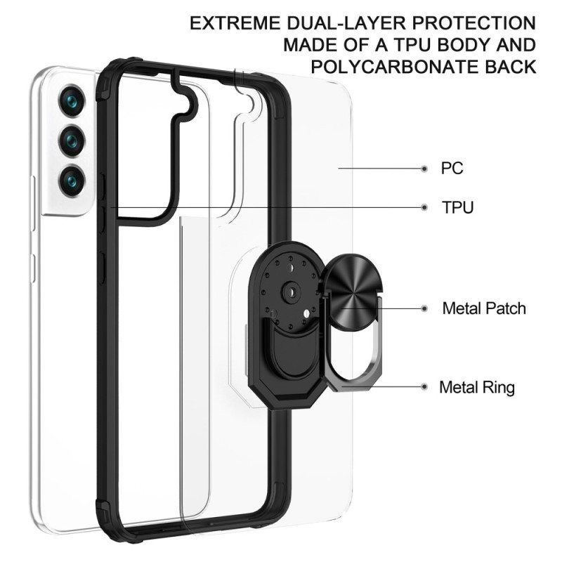 Deksel Til Samsung Galaxy S23 5G Gjennomsiktig Med Ring-støtte