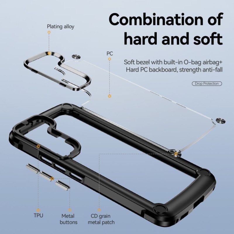 Deksel Til Samsung Galaxy S23 Plus 5G Hybrid Med Aluminiumslegering