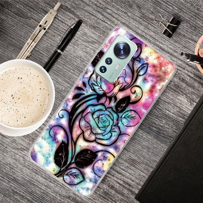 Deksel Til Xiaomi 12 Pro Grafisk Floral Silikon