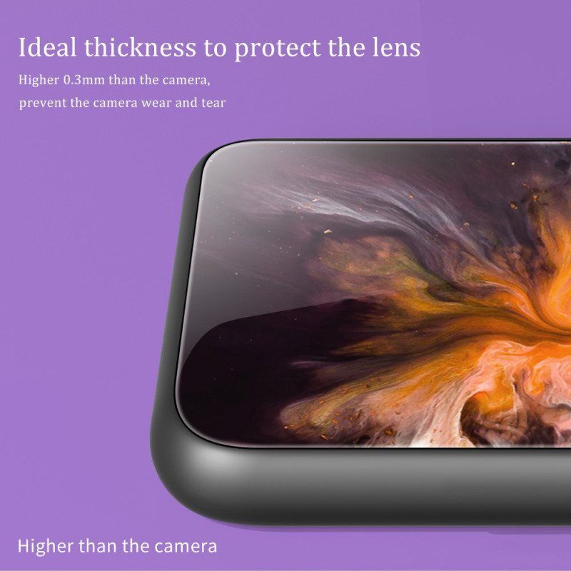 Deksel Til Xiaomi 13 Pro Marmorfarger Herdet Glass