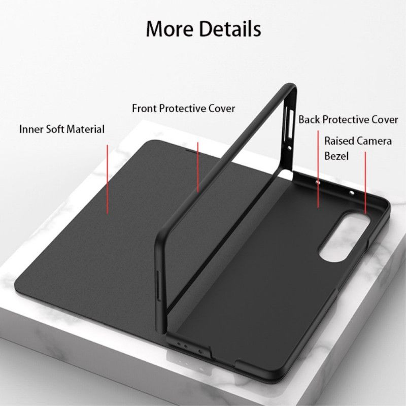 Beskyttelse Deksel Til Samsung Galaxy Z Fold 3 5G Folio Deksel Marmor Herdet Glass