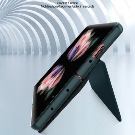 Beskyttelse Deksel Til Samsung Galaxy Z Fold 3 5G Folio Deksel Skin-touch Delt Skinn