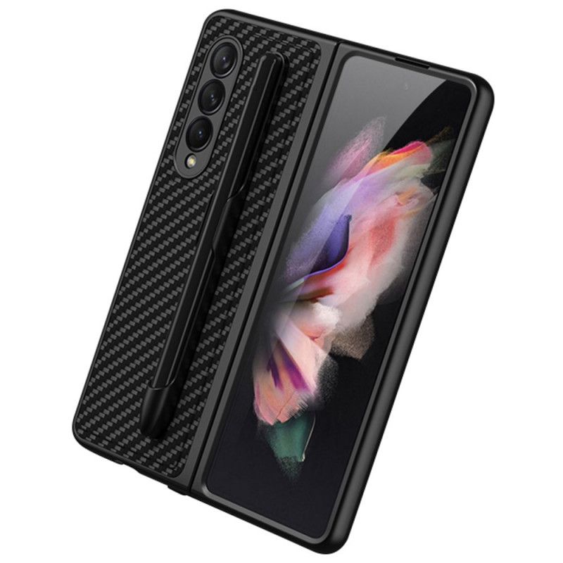 Deksel Til Samsung Galaxy Z Fold 3 5G Carbon Fiber Stylus Holder Gkk